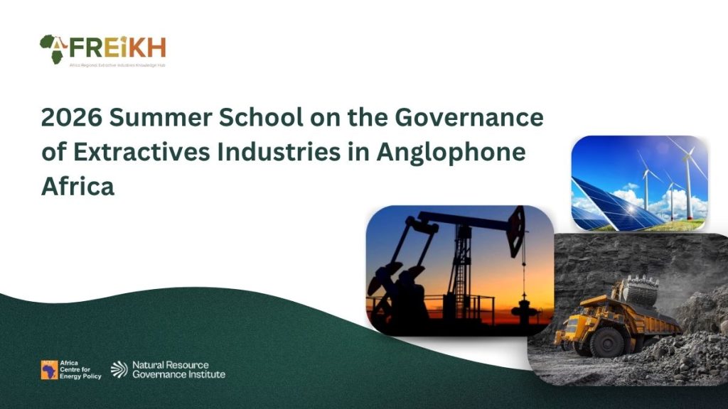 Call for Applications: Anglophone Africa Extractive Industries Knowledge Hub (AFREIKH)